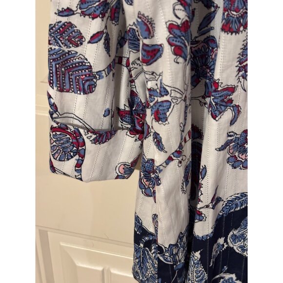 Allison Daley‎ Floral Print Button-Up Shirt XL 100% Cotton Multicolored Design - Picture 5 of 7